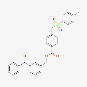 3-benzoylbenzyl 4-{[(4-methylphenyl)sulfonyl]methyl}benzoate