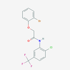 molecular formula C15H10BrClF3NO2 B417198 2-(2-bromophenoxy)-N-[2-chloro-5-(trifluoromethyl)phenyl]acetamide 