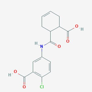 molecular formula C15H14ClNO5 B4171987 5-{[(6-carboxy-3-cyclohexen-1-yl)carbonyl]amino}-2-chlorobenzoic acid 