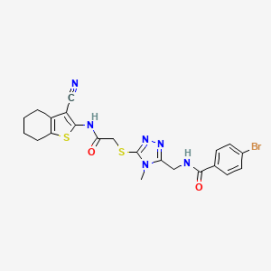 4-bromo-N-{[5-({2-[(3-cyano-4,5,6,7-tetrahydro-1-benzothien-2-yl)amino]-2-oxoethyl}thio)-4-methyl-4H-1,2,4-triazol-3-yl]methyl}benzamide