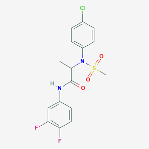 N~2~-(4-chlorophenyl)-N~1~-(3,4-difluorophenyl)-N~2~-(methylsulfonyl)alaninamide