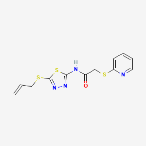 N-[5-(allylthio)-1,3,4-thiadiazol-2-yl]-2-(2-pyridinylthio)acetamide