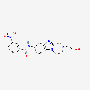 molecular formula C20H21N5O4 B4172007 N-[2-(2-methoxyethyl)-1,2,3,4-tetrahydropyrazino[1,2-a]benzimidazol-8-yl]-3-nitrobenzamide 