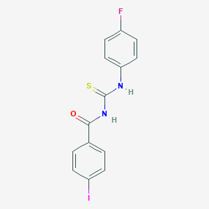 molecular formula C14H10FIN2OS B417201 N-(4-fluorophenyl)-N'-(4-iodobenzoyl)thiourea 