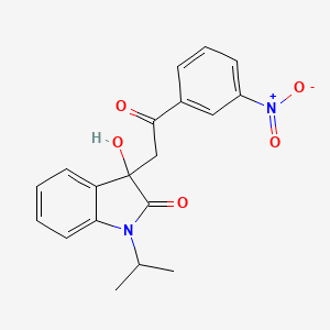 3-hydroxy-1-isopropyl-3-[2-(3-nitrophenyl)-2-oxoethyl]-1,3-dihydro-2H-indol-2-one