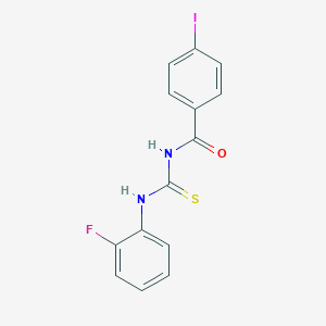 molecular formula C14H10FIN2OS B417203 N-(2-fluorophenyl)-N'-(4-iodobenzoyl)thiourea 