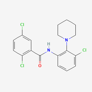 2,5-dichloro-N-[3-chloro-2-(1-piperidinyl)phenyl]benzamide