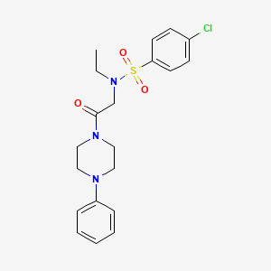 4-chloro-N-ethyl-N-[2-oxo-2-(4-phenyl-1-piperazinyl)ethyl]benzenesulfonamide