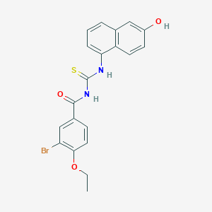 molecular formula C20H17BrN2O3S B4172073 3-bromo-4-ethoxy-N-{[(6-hydroxy-1-naphthyl)amino]carbonothioyl}benzamide 