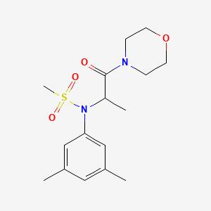 molecular formula C16H24N2O4S B4172075 N-(3,5-dimethylphenyl)-N-[1-methyl-2-(4-morpholinyl)-2-oxoethyl]methanesulfonamide 