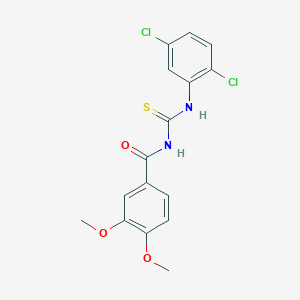 molecular formula C16H14Cl2N2O3S B417208 N-[(2,5-dichlorophenyl)carbamothioyl]-3,4-dimethoxybenzamide 
