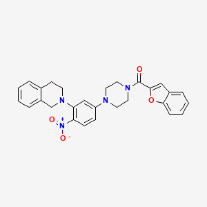 2-{5-[4-(1-benzofuran-2-ylcarbonyl)-1-piperazinyl]-2-nitrophenyl}-1,2,3,4-tetrahydroisoquinoline