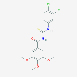 molecular formula C17H16Cl2N2O4S B417211 N-[(3,4-dichlorophenyl)carbamothioyl]-3,4,5-trimethoxybenzamide 