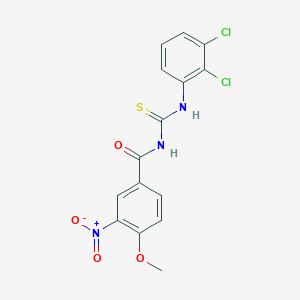 molecular formula C15H11Cl2N3O4S B417214 N-[(2,3-dichlorophenyl)carbamothioyl]-4-methoxy-3-nitrobenzamide 
