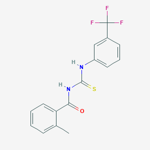 molecular formula C16H13F3N2OS B417217 N-(2-methylbenzoyl)-N'-[3-(trifluoromethyl)phenyl]thiourea 