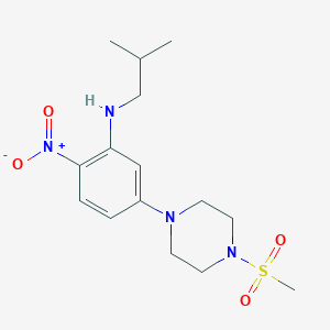molecular formula C15H24N4O4S B4172170 N-isobutyl-5-[4-(methylsulfonyl)-1-piperazinyl]-2-nitroaniline 