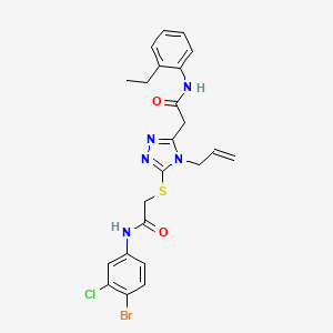 molecular formula C23H23BrClN5O2S B4172178 2-[4-allyl-5-({2-[(4-bromo-3-chlorophenyl)amino]-2-oxoethyl}thio)-4H-1,2,4-triazol-3-yl]-N-(2-ethylphenyl)acetamide 