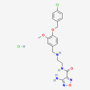 molecular formula C20H23Cl2N5O4 B4172193 4-amino-N-[2-({4-[(4-chlorobenzyl)oxy]-3-methoxybenzyl}amino)ethyl]-1,2,5-oxadiazole-3-carboxamide hydrochloride 