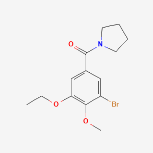 molecular formula C14H18BrNO3 B4172201 1-(3-bromo-5-ethoxy-4-methoxybenzoyl)pyrrolidine 