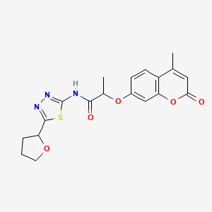 2-[(4-methyl-2-oxo-2H-chromen-7-yl)oxy]-N-[5-(tetrahydro-2-furanyl)-1,3,4-thiadiazol-2-yl]propanamide