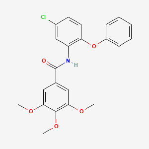 molecular formula C22H20ClNO5 B4172225 N-(5-chloro-2-phenoxyphenyl)-3,4,5-trimethoxybenzamide CAS No. 112974-55-7