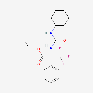 molecular formula C18H23F3N2O3 B4172239 ethyl N-[(cyclohexylamino)carbonyl]-3,3,3-trifluoro-2-phenylalaninate 