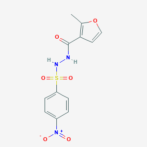 molecular formula C12H11N3O6S B417225 2-methyl-N''-nosyl-3-furohydrazide 