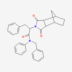 molecular formula C31H30N2O3 B4172264 N-benzyl-2-(3,5-dioxo-4-azatricyclo[5.2.1.0~2,6~]dec-4-yl)-N,3-diphenylpropanamide 