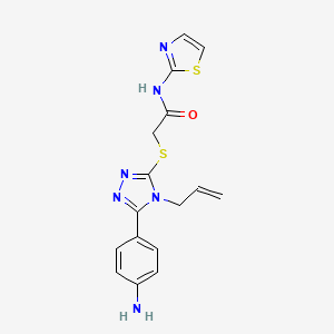 2-{[4-allyl-5-(4-aminophenyl)-4H-1,2,4-triazol-3-yl]thio}-N-1,3-thiazol-2-ylacetamide