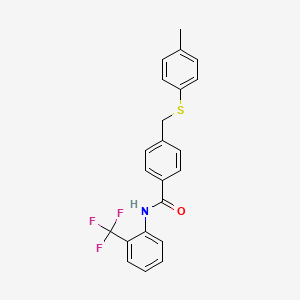 4-{[(4-methylphenyl)thio]methyl}-N-[2-(trifluoromethyl)phenyl]benzamide