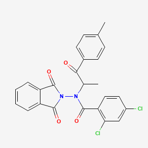molecular formula C25H18Cl2N2O4 B4172329 2,4-dichloro-N-(1,3-dioxo-1,3-dihydro-2H-isoindol-2-yl)-N-[1-methyl-2-(4-methylphenyl)-2-oxoethyl]benzamide 