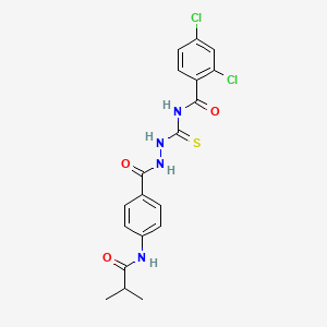 2,4-dichloro-N-({2-[4-(isobutyrylamino)benzoyl]hydrazino}carbonothioyl)benzamide