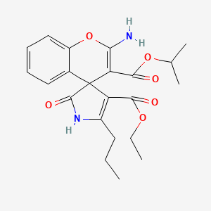 4'-ethyl 3-isopropyl 2-amino-2'-oxo-5'-propyl-1',2'-dihydrospiro[chromene-4,3'-pyrrole]-3,4'-dicarboxylate