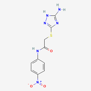 2-[(3-amino-1H-1,2,4-triazol-5-yl)thio]-N-(4-nitrophenyl)acetamide