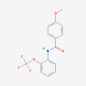molecular formula C15H12F3NO3 B417237 4-methoxy-N-[2-(trifluoromethoxy)phenyl]benzamide 