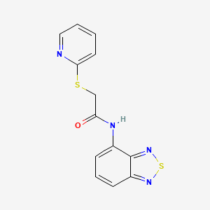 molecular formula C13H10N4OS2 B4172387 N-2,1,3-benzothiadiazol-4-yl-2-(2-pyridinylthio)acetamide 