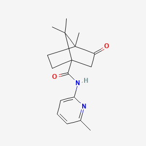 4,7,7-trimethyl-N-(6-methyl-2-pyridinyl)-3-oxobicyclo[2.2.1]heptane-1-carboxamide