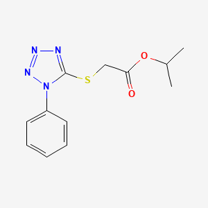 molecular formula C12H14N4O2S B4172411 isopropyl [(1-phenyl-1H-tetrazol-5-yl)thio]acetate 