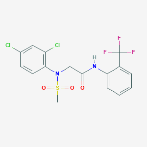 molecular formula C16H13Cl2F3N2O3S B4172414 N~2~-(2,4-dichlorophenyl)-N~2~-(methylsulfonyl)-N~1~-[2-(trifluoromethyl)phenyl]glycinamide 
