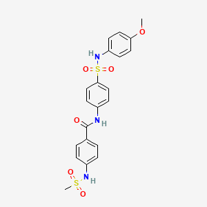 molecular formula C21H21N3O6S2 B4172430 N-(4-{[(4-methoxyphenyl)amino]sulfonyl}phenyl)-4-[(methylsulfonyl)amino]benzamide 