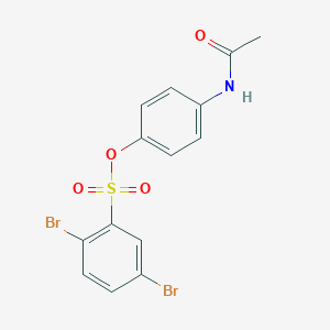 molecular formula C14H11Br2NO4S B417247 (4-Acetamidophenyl) 2,5-dibromobenzenesulfonate CAS No. 457961-23-8
