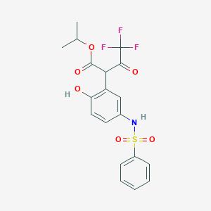 Propan-2-yl 2-[5-(benzenesulfonamido)-2-hydroxyphenyl]-4,4,4-trifluoro-3-oxobutanoate