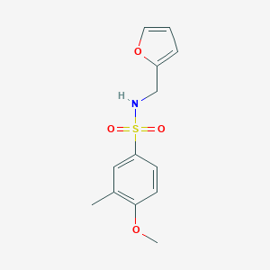molecular formula C13H15NO4S B417251 N-(2-furylmethyl)-4-methoxy-3-methylbenzenesulfonamide 