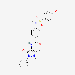 molecular formula C26H26N4O5S B4172511 N-(1,5-dimethyl-3-oxo-2-phenyl-2,3-dihydro-1H-pyrazol-4-yl)-4-[[(4-methoxyphenyl)sulfonyl](methyl)amino]benzamide 
