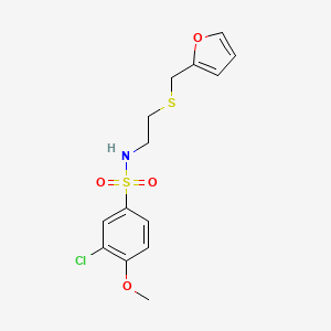 molecular formula C14H16ClNO4S2 B4172521 3-chloro-N-{2-[(2-furylmethyl)thio]ethyl}-4-methoxybenzenesulfonamide 