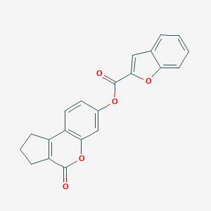 molecular formula C21H14O5 B417257 4-Oxo-1,2,3,4-tetrahydrocyclopenta[c]chromen-7-yl 1-benzofuran-2-carboxylate CAS No. 307505-20-0