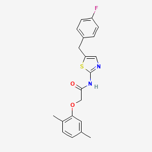 molecular formula C20H19FN2O2S B4172583 2-(2,5-dimethylphenoxy)-N-[5-(4-fluorobenzyl)-1,3-thiazol-2-yl]acetamide 