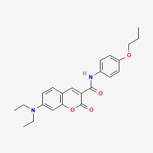 molecular formula C23H26N2O4 B4172606 7-(diethylamino)-2-oxo-N-(4-propoxyphenyl)-2H-chromene-3-carboxamide 