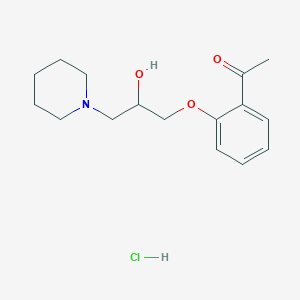 molecular formula C16H24ClNO3 B4172654 1-{2-[2-hydroxy-3-(1-piperidinyl)propoxy]phenyl}ethanone hydrochloride 