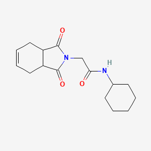 molecular formula C16H22N2O3 B4172692 N-cyclohexyl-2-(1,3-dioxo-1,3,3a,4,7,7a-hexahydro-2H-isoindol-2-yl)acetamide 